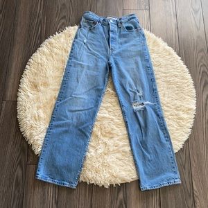 Ribcage Straight Ankle Distressed. Like New